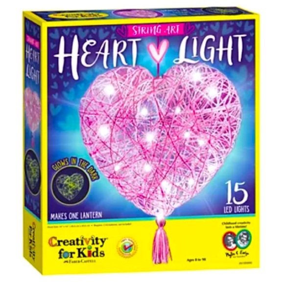 NWT String Art Heart Light DYI Lantern Craft Kit NRFB - Picture 3 of 4